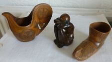 3 Pieces of oriental carved wood 