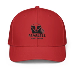 Fearless Embroidered Honey Badger Adidas Performance Cap, - Picture 1 of 14