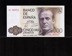 Spain 5000 (5,000) PESETAS 1979  Gem UNC - Picture 1 of 2