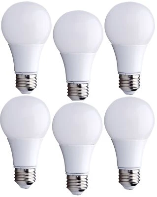 6 Pack Bioluz LED™ Instant On A19 LED Bulbs, 9 watt (60 Watt Equivalent) ECO ... - Image 1 of 4