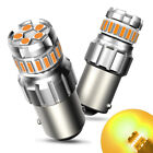 Pair Auxito 1157 2057 Amber Led Stop Turn Signal Brake Tail Light Bay15d Bulbs