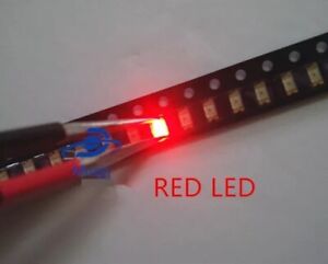 SMD LED Diodes, 1206, Red , 100 Piezas