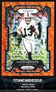 Hunter Renfrow 2023 Panini Prizm Naranja Sin HUddle Prizm Las Vegas Raiders #175 - Imagen 1 de 2