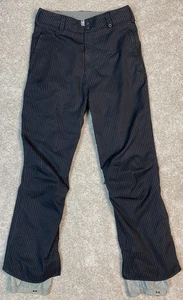 BURTON Ronin La Cosa Nostra Black Pinstripe Snowboard Ski Winter Sport Pants M - Picture 1 of 11