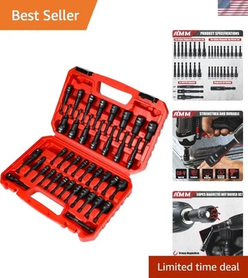 39PCS Magnetic Nut Driver Set for Impact Drill - SAE & Metric Every Task Covered - Image 1 of 4