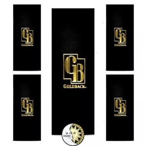 LOTE 5 X FUNDAS PROTECTORAS OFICIALES GOLDBACK 24KT GOLDBACK CONTIENE TODO GOLDBACK - Imagen 1 de 5
