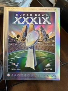 2005 Super Bowl Programm XXXIX Patriots vs Eagles Stadium exklusives Hologramm - Bild 1 von 2