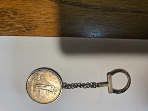 Real Genuine 1909-S Philippine Peso All Silver Keychain. - Picture 1 of 7