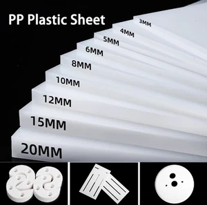 PP Polypropylen Kunststoff Weiß Flachplatte Platte Verschleißfeste Trennplatten - Picture 1 of 9