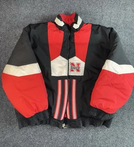 Chaqueta acolchada reversible vintage Pro Player Nebraska Cornhuskers roja negra XL - Imagen 1 de 11