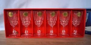 Cristal d'Arques “Pompadour” Lead Crystal Cordial Glasses – Boxed Set of 6, Rare - Bild 1 von 7