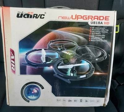 Large Drone 13x13inches Radio Control, 6 Batteries, 2 Chargers, 4 Spare Blades - Image 1 of 4