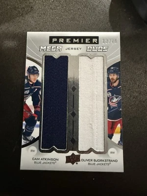 Mega Patch Dúos Atkinson Oliver Bjorkstrand 2020-21 Upper Deck Premier Cam/49 Foto 1 de 3