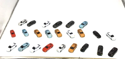 Minitrix Lot of 24 N-Scale Transporter Cars Porsche, Mercedes Volkswagen - Image 1 of 4