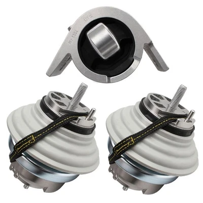 Juego de 3 soportes de montaje de transmisión de montaje de motor L+R para Jaguar XJ 2010-2019 5,0 L Foto 1 de 4