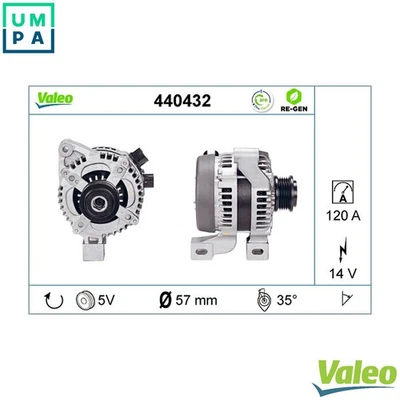 ALTERNATOR 440432 FOR FORD AUSTRALIA JZDA 2.5L HYDA 2.5L 5cyl FOCUS Hatchback - Image 1 of 4