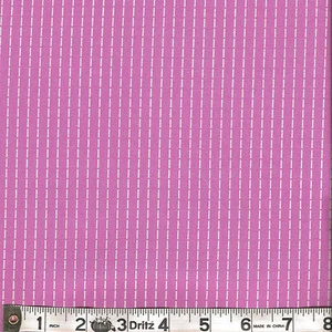 Michael Miller LUSH Running Stitch Purple Fabric by the 1/2 yard - Picture 1 of 1
