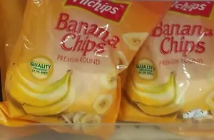 4 PACK FILCHIPS BANANA CHIPS PREMIUM ROUND NATURAL BANANA FLAVOR - Picture 1 of 3