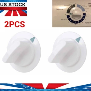 2x Dryer Timer Control Knob for Hotpoint htdp120ed0ww HTDX100EM2WW HTDX100EM8WW - Picture 1 of 11