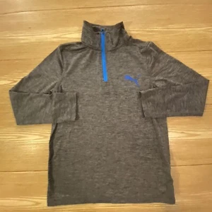 Boys Quarter Zip Sweatshirt PUMA Size S Youth Lightweight Collared Pullover - Picture 1 of 10