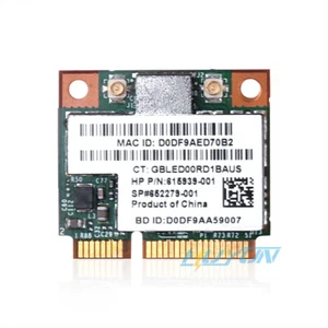 HP 652279-001 b/g/n Wireless + Bluetooth PCIe Half Broadcom BCM943225HMB Karte - Bild 1 von 5