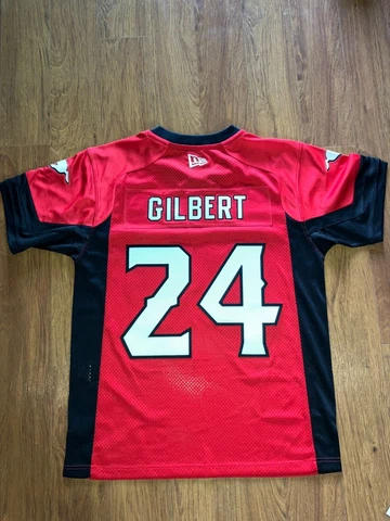 NEW ERA stitched Calgary Stampeders Football Jersey CFL 24 Jamari Gilbert L NWOT Cover