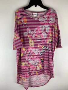 Top donna LuLaRoe girocollo manica corta tunica orlo alto basso XS - Foto 1 di 4