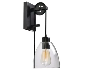 Home Decorators Collection Needham 1-Light Oil Rubbed Bronze Sconce with Bulb - Bild 1 von 7
