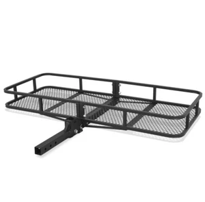 60" x 25" Folding Cargo Carrier Luggage Rack Hauler Truck Car Hitch 2" Receiver - Bild 1 von 14