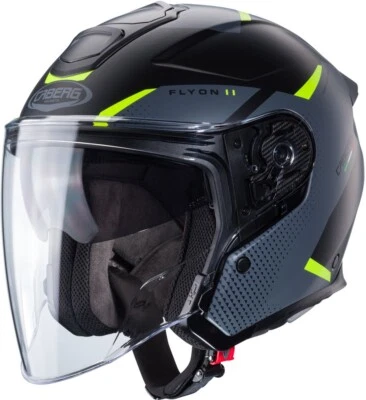 Caberg Motorrad Jethelm Flyon II Boss Matt-Schwarz/Grau-Fluo-Gelb - Bild 1 von 3