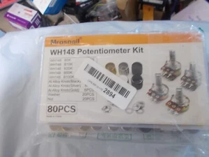 80PCS Potentiometer Kit,Wh148 B5K 10K 20K 50K 100K Ohm Single Linear Taper Rotar - Picture 1 of 2