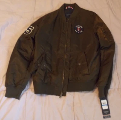 TOMMY HILFIGER SIZE XL DARK OLIVE GREEN JACKET, WATER AND WIND RESISTANT - Image 1 of 4