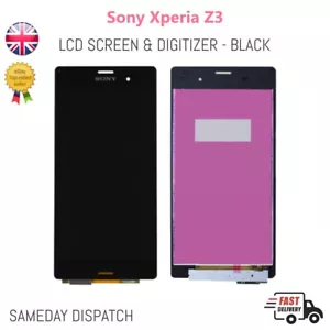 NEW Sony Xperia Z3 D6603 D6643 Touch Screen Digitiser & LCD Replacement - BLACK - Picture 1 of 1