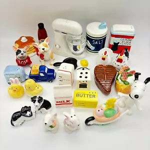 Cracker Barrel Salt Pepper Shakers UNUSED Stand Mixer Dog Snoopy Kitchen YOU PIC - Picture 1 of 79
