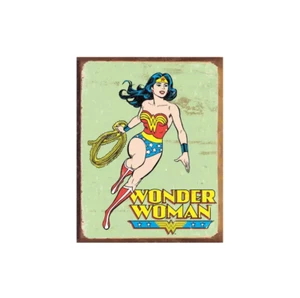 Plaque metal WONDER WOMAN, Action Comics, déco vintage Marvel, déco Dc Comics - Imagen 1 de 1