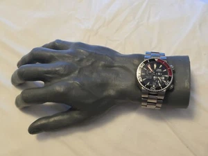 Oris TT1 Titan Titanium Chronograph 300m Black/Red Bezel Automatic Men's Watch - Picture 1 of 10
