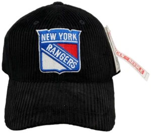 New York Rangers Hat Stitched Logo Corduroy Adjustable Strap B1 - Picture 1 of 3
