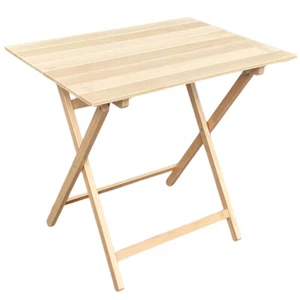 Mesa Natural Lux De Madera De 80X60 Cm Plegable Para Picnic Exterior Jardín - Imagen 1 de 4