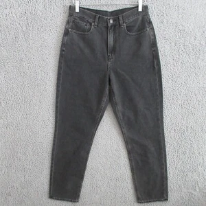 American Eagle Mom Damenjeans Größe 6 Schwarz High Rise Denim Knöchel 30 x 27 Stretch - Bild 1 von 13