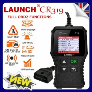 Herramienta de diagnóstico de automóvil Hyundai i10 OBD2 LAUNCH CR319 restablecimiento escáner unidad lector de códigos - Imagen 1 de 12