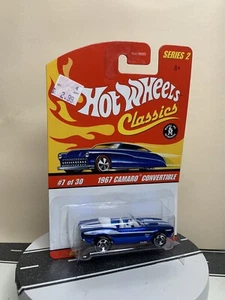 Hot Wheels Classics 1967 Camaro Convertible Blue/White 7/30 w/Chrome GY-5sp NIP - Picture 1 of 13