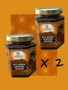 Hawaii SELECTION KONA COFFEE 10% Blend Instant Coffee 1.5oz X 2 JARS - Picture 1 of 1
