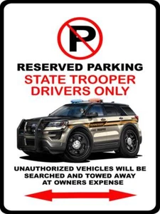Ford Explorer Tennessee State Trooper Interceptor No Parking Sign NEW - Picture 1 of 1