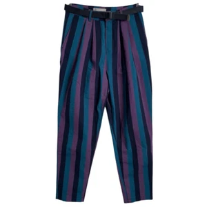 Urban Outfitters donna Della a righe coniche 2 grunge punk vita alta pieghe davanti - Foto 1 di 6