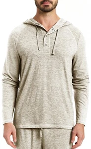 Rainforest Men's Brushed Jersey Lounge Hoodie - Oatmeal, Large - Picture 1 of 2