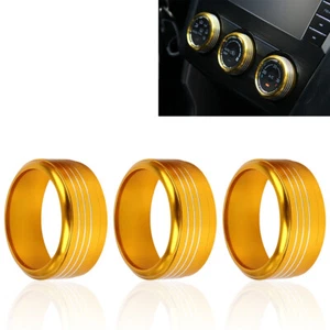 3 Pcs Gold Aluminum Alloy Air Conditioner Ring Cover Fits 13-17 XV crosstrek - Bild 1 von 5