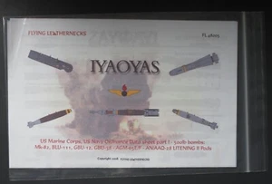 Flying Leathernecks 1/48thUS Navy Ordnance Iyaoyas Pt 1 Decal Sheet No. 48005 - Picture 1 of 2