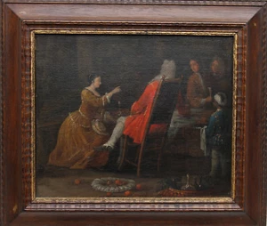 WILLIAM HOGARTH (c) OLD MASTER BRITISH BLACK SERVANT BOY 18TH CENTURY ART OIL - Picture 1 of 11