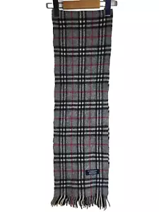 Burberry original/auténtico - bufanda vintage - gris - lana de cordero - Imagen 1 de 7