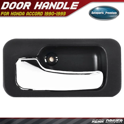 Manija de puerta interior cromada y gris del lado del conductor trasero para Honda Accord 1990-1993 Foto 1 de 4